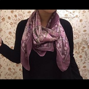Purple Floral Scarf
